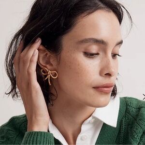 Madewell Bow Stud Statement Earrings